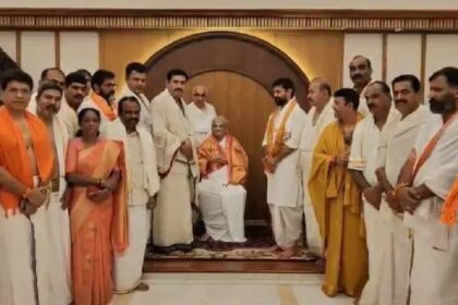 ಡಾ.ವೀರೇಂದ್ರ ಹೆಗ್ಗಡೆ ಭೇಟಿಯಾದ ಬಿಜೆಪಿ ನಾಯಕರು 