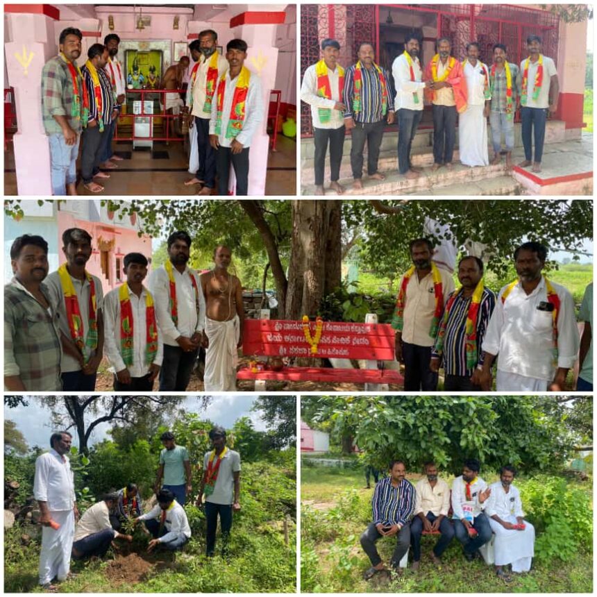 ಸಿಮೆಂಟ್ ಕುರ್ಚಿ ದೇಣಿಗೆ ನೀಡಿದ ವರದ ಸ್ವಾಮಿ ಬಿ ಹಿರೇಮಠ