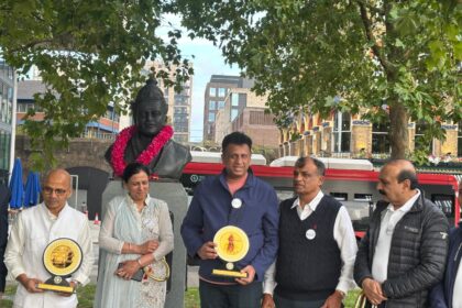 ಲಂಡನ್ನಿನ ಬಸವಣ್ಣ ಪ್ರತಿಮೆ ಸ್ಥಳಕ್ಕೆ ಭೇಟಿ ನೀಡಿದ ಸಚಿವ ಡಾ.ಶರಣಪ್ರಕಾಶ