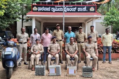 ಕಳ್ಳತನ ಆರೋಪಿಗಳನ್ನು ಭೇದಿಸಿದ ಧಾರವಾಡ ಗ್ರಾಮೀಣ ಠಾಣಾ ಪೊಲೀಸ್‌ ಸಿಬ್ಬಂದಿ