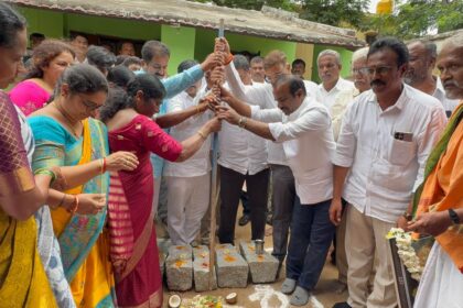 1.50 ಕೋಟಿ ವೆಚ್ಚದಲ್ಲಿ ಮಾದರಿ ಶಾಲಾ ಕಟ್ಟಡ ನಿರ್ಮಾಣಕ್ಕೆ ಶಂಕುಸ್ಥಾಪನೆ