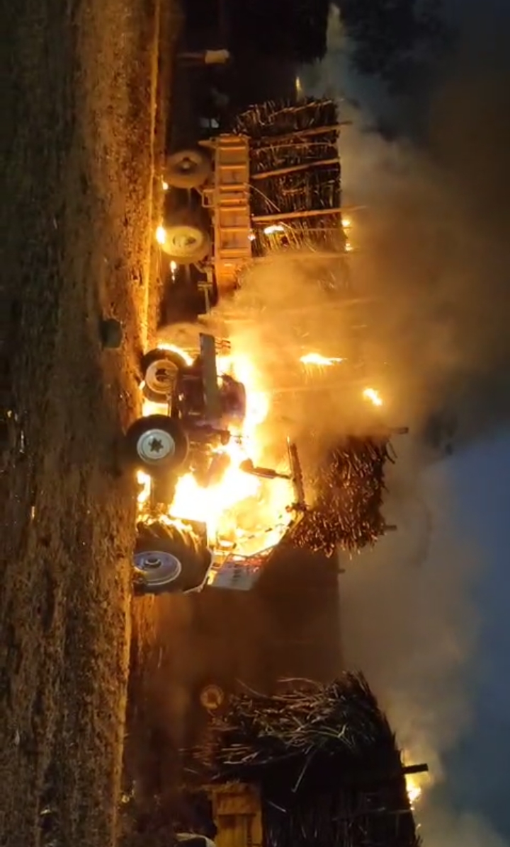 ಸಮೀರವಾಡಿಯಲ್ಲಿ ಕಬ್ಬಿನ ಟ್ರ್ಯಾಕ್ಟರ್‌ಗಳಿಗೆ ಬೆಂಕಿ ಕೇಸ್ : 167 ಜನರ ವಿರುದ್ಧ ಎಫ್‌ಐಆರ್ 