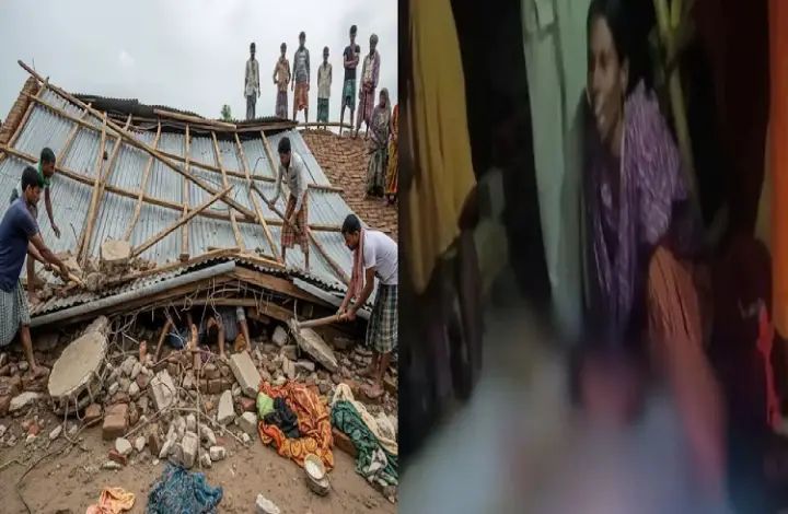 ಮಣ್ಣಿನ ಮನೆಯ ಮೇಲ್ಛಾವಣಿ ಕುಸಿದು ಒಂದೇ ಕುಟುಂಬದ ಐವರು ಸಾವು ಮಣ್ಣಿನ ಮನೆಯ ಮೇಲ್ಛಾವಣಿ ಕುಸಿದು ಒಂದೇ ಕುಟುಂಬದ ಐವರು ಸಾವು