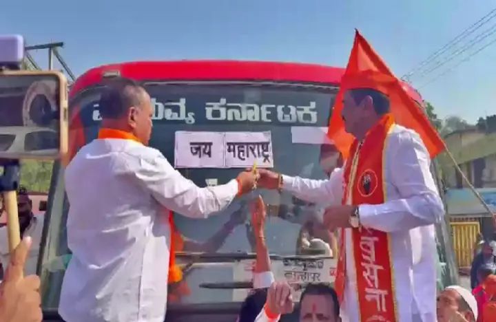 ಮಹಾರಾಷ್ಟ್ರದಲ್ಲಿ ಕರ್ನಾಟಕ ಬಸ್ ತಡಿದು ಶಿವಸೇನೆ ಪುಂಡಾಟ : ಬಸ್ ಸಂಚಾರ ಸ್ಥಗಿತ