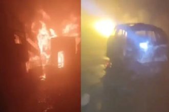 ದಟ್ಟ ಮಂಜಿನಿಂದ ದೆಹಲಿಯಲ್ಲಿ ಸರಣಿ ಅಪಘಾತ : 4 ಬಸ್, 3 ಕಾರು ದಹನ, ನಾಲ್ವರು ಸಜೀವ ದಹನ