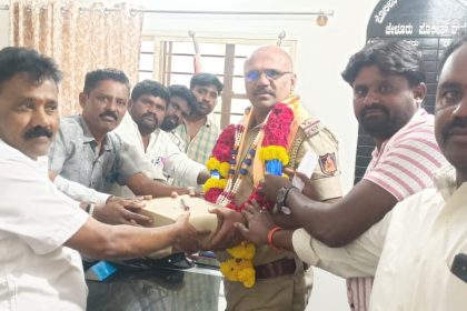  ನೂತನ ಸಿಪಿಐ ಶ್ರೀನಿವಾಸ್ ಎಂ ಅವರಿಗೆ ಸನ್ಮಾನ