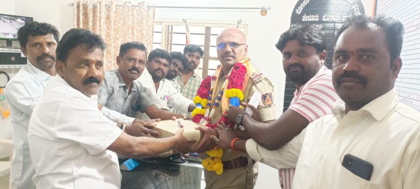  ನೂತನ ಸಿಪಿಐ ಶ್ರೀನಿವಾಸ್ ಎಂ ಅವರಿಗೆ ಸನ್ಮಾನ