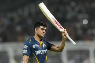 ಗಿಲ್ ರ‍್ಧ ಶತಕ: ಭಾರತ ೪ ವಿಕೆಟ್‌ಗೆ ೧೪೨: