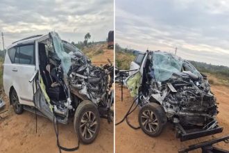 ಚಿತ್ರದುರ್ಗದಲ್ಲಿ ಭೀಕರ ರಸ್ತೆ ಅಪಘಾತ : ಕೊಲ್ಲಾಪುರ DYSP ತಾಯಿ, ಚಾಲಕ ಸಾವು