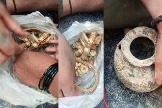 ಲಕ್ಕುಂಡಿಯಲ್ಲಿ ಸಿಕ್ಕ ಚಿನ್ನಾಭರಣ ನಮಗೆ ಕೊಡಿ : ಮನೆಯವರು, ಗ್ರಾಮಸ್ಥರ ಆಗ್ರಹ