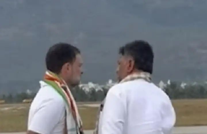 ನಥಿಂಗ್ ಟೂ ವರಿ : ಡಿಕೆಶಿ ಬಳಿ ರಾಹುಲ್ ಗಾಂಧಿ ಮಾತು 