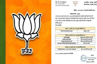 ಬಿಜೆಪಿ ರಾಷ್ಟ್ರೀಯ ಅಧ್ಯಕ್ಷ ಚುನಾವಣೆಗೆ ದಿನಾಂಕ ಘೋಷಣೆ