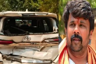 ಮಾಜಿ ಸಚಿವ ರಾಜೂಗೌಡ ಕಾರು ಅಪಘಾತ : ಪ್ರಾಣಾಪಾಯದಿಂದ ಪಾರು