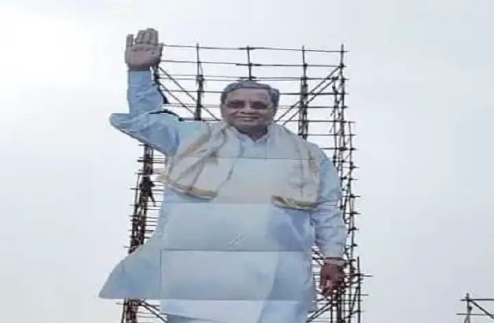 ಸಿಎಂ ಭಾಗಿಯಾಗಬೇಕಿದ್ದ ಕಾರ್ಯಕ್ರಮದಲ್ಲಿ ಅವಘಡ : ಕಟೌಟ್ ಕುಸಿದು ಮೂವರಿಗೆ ಗಾಯ