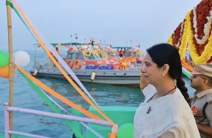 ಸೇಂಟ್ ಮೇರೀಸ್ ಐಲ್ಯಾಂಡ್ ನಲ್ಲಿ ಧ್ವಜಾರೋಹಣ ನೆರವೇರಿಸಿದ ಸಚಿವೆ ಹೆಬ್ಬಾಳ್ಕರ್