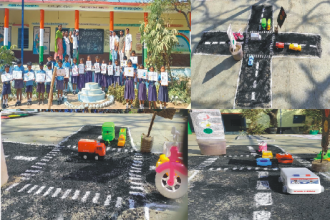 ಶಾಲಾ ಮಕ್ಕಳಿಗೆ ರಸ್ತೆ ಸರಕ್ಷತೆ ಬಗ್ಗೆ ಅರಿವು ಕಾರ್ಯಕ್ರಮ