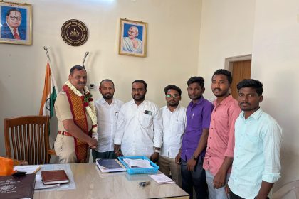 ಮುಧೋಳ ನೂತನ ಸಿಪಿಐ ಅವರಿಗೆ ಅಂಬೇಡ್ಕರ್ ಯುವ ಸೇನೆ ಸನ್ಮಾನ.