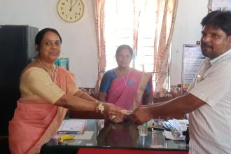 ಮುಖ್ಯ ದ್ವಾರದ ಕಟ್ಟಡಕ್ಕೆ 5000 ದೇಣಿಗೆ ನೀಡಿದ  ಕಾಂಚನ ರಾಯ್ಕರ್