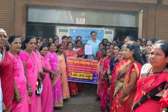 ಮೋದಿ ಸರ್ಕಾರಕ್ಕೆ ದಿಕ್ಕಾರ ಕೂಗಿದ ಸಿ ಐ ಟಿ ಯೂ ಕಾಗವಾಡ ಸಂಘಟನೆ