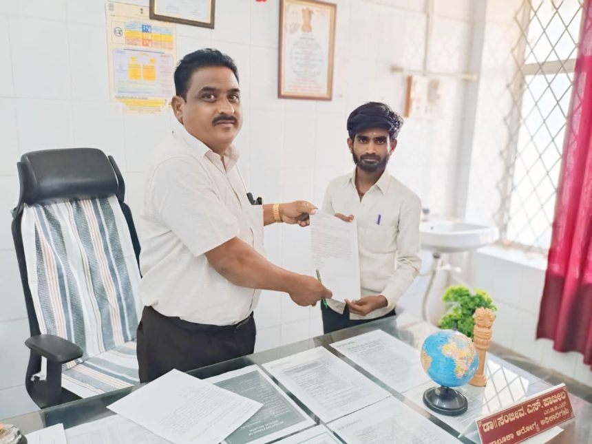 ಇಟ್ಕಲ್ ಪ್ರಾಥಮಿಕ ಆರೋಗ್ಯ ಕೇಂದ್ರಕ್ಕೆ ರಕ್ತ ಪರೀಕ್ಷೆ ಸಿಬ್ಬಂದಿ ನೇಮಕಾತಿ ಮಾಡುವಂತೆ ಮಹಾಂತೇಶ ಮನವಿ.