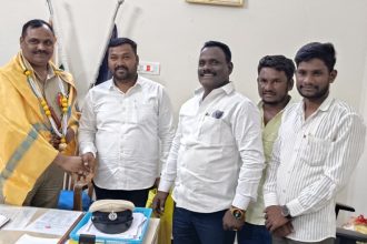 ಮುಧೋಳ ಪೊಲೀಸ್ ಠಾಣೆ ನೂತನ ಸಿಪಿಐ ಅವರಿಗೆ ಸನ್ಮಾನ.