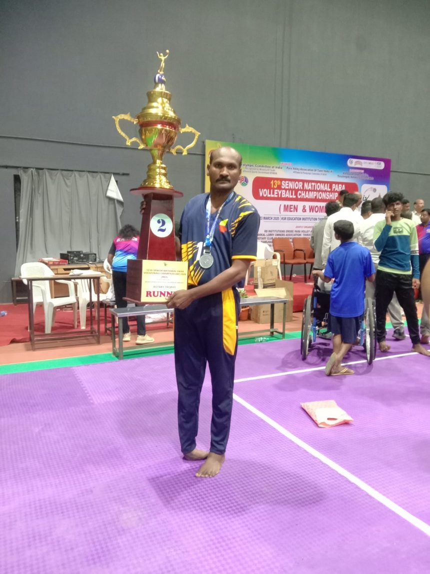 ವಾಲಿಬಾಲ ನ್ಯಾಶನಲ್ ಚಾಂಪಿಯನ್ ಶಿಪ್ ಗೆ ಯಮನಪ್ಪ ದೊಡಮನಿ ಆಯ್ಕೆ