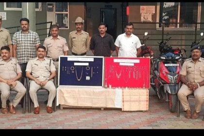 ಕಾಗವಾಡ ಪೊಲೀಸರಿಂದ ಭರ್ಜರಿ ಕಾರ್ಯಾಚರಣೆ: ಇಬ್ಬರು ಮನೆಗಳ್ಳರ ಬಂಧನ, ಲಕ್ಷಾಂತರ ಮೌಲ್ಯದ ಚಿನ್ನಾಭರಣ ವಶ
