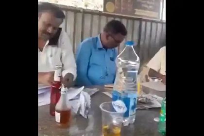 ಡಾಬದಲ್ಲಿ ಎಣ್ಣೆ ಪಾರ್ಟಿ ನಡುವೆ ಜೂನಿಯರ್ ಎಂಜಿನಿಯರ್ ಕಡತ ವಿಲೇವಾರಿ 