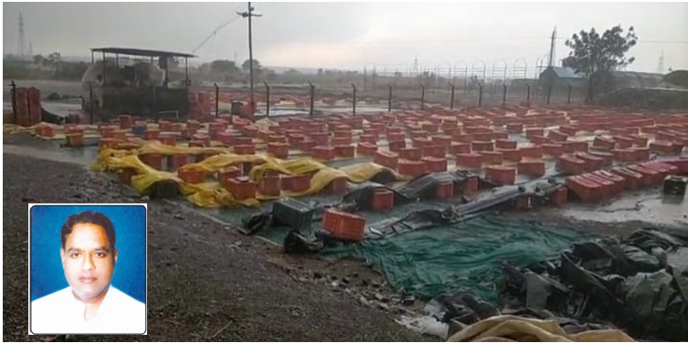 ಅಕಾಲಿಕ ಮಳೆ ದ್ರಾಕ್ಷಿ ಬೆಳೆ ನಷ್ಟ  ರೈತನ ಕಣ್ಣಲ್ಲಿ ನೀರು