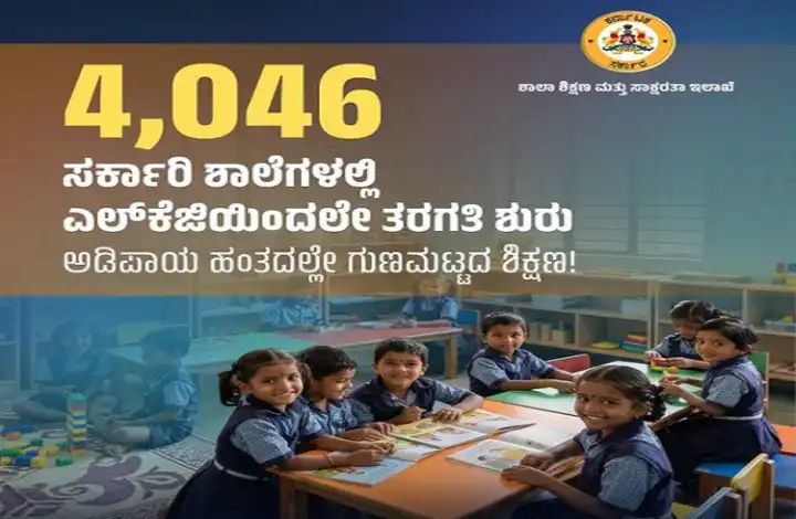4,056 ಸರ್ಕಾರಿ ಶಾಲೆಗಳಲ್ಲಿ ಎಲ್‌ಕೆಜಿ ಮತ್ತು ಯುಕೆಜಿ ಯಶಸ್ವಿಯಾಗಿ ಆರಂಭ