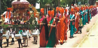 ರುದ್ರಸ್ವಾಮಿ ಮೂರ್ತಿ ಸಕಲ ವಾದ್ಯ ಮೇಳದೊಂದಿಗೆ ಭವ್ಯ ಮೆರವಣಿಗೆ