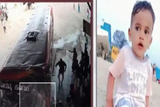 ಹಾವೇರಿ ಬಸ್ ನಿಲ್ದಾಣದಲ್ಲಿ ಭೀಕರ ಅಪಘಾತ : 2 ವರ್ಷದ ಮಗು ಸಾವು