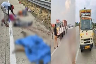 ಭೀಕರ ರಸ್ತೆ ಅಪಘಾತ : ಎಂಟು ಮಂದಿ ಮಹಿಳಾ ಕಾರ್ಮಿಕರು ದುರ್ಮರಣ