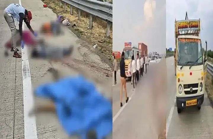 ಭೀಕರ ರಸ್ತೆ ಅಪಘಾತ : ಎಂಟು ಮಂದಿ ಮಹಿಳಾ ಕಾರ್ಮಿಕರು ದುರ್ಮರಣ