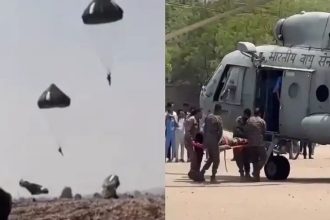 50 ಅಡಿ ಎತ್ತರದಿಂದ ಬಿದ್ದ ಇಬ್ಬರು ಯೋಧರು ತೀವ್ರವಾಗಿ ಗಾಯ